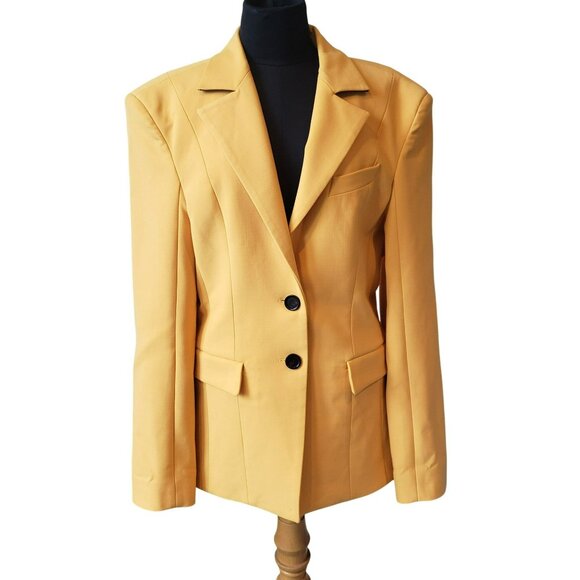 Kwaidan Editions Lemon Yellow Tailored Blazer Jacket Olivia Wilde Style Bright - Picture 5 of 16